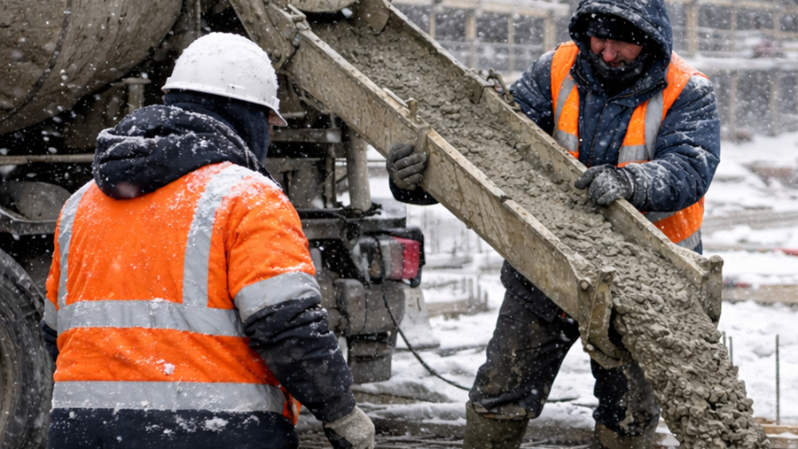 Betonstorten in de winter?